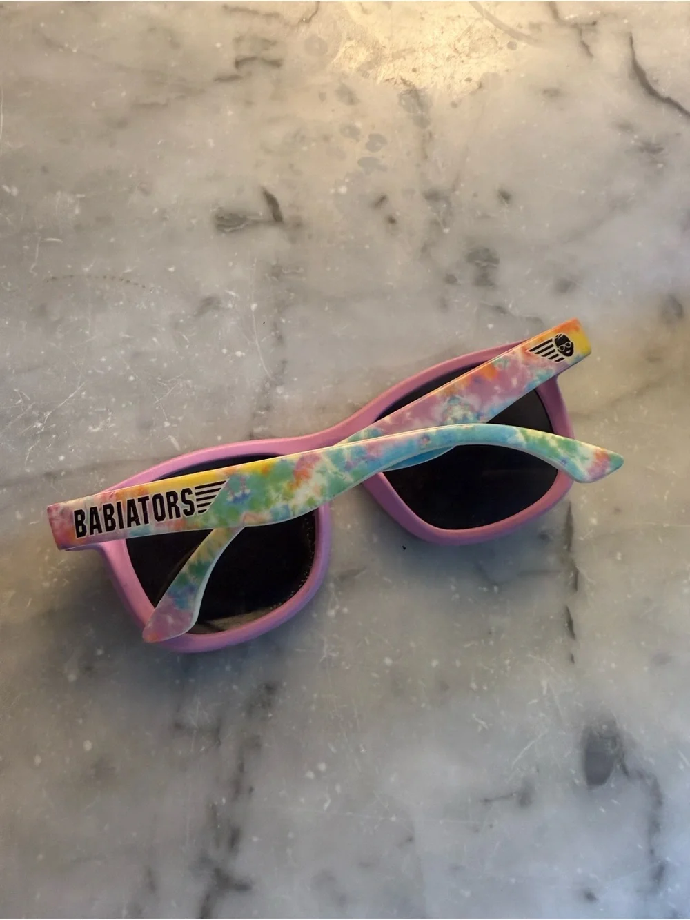 Babiators Pink Frame White Arms Kids Sunglasses